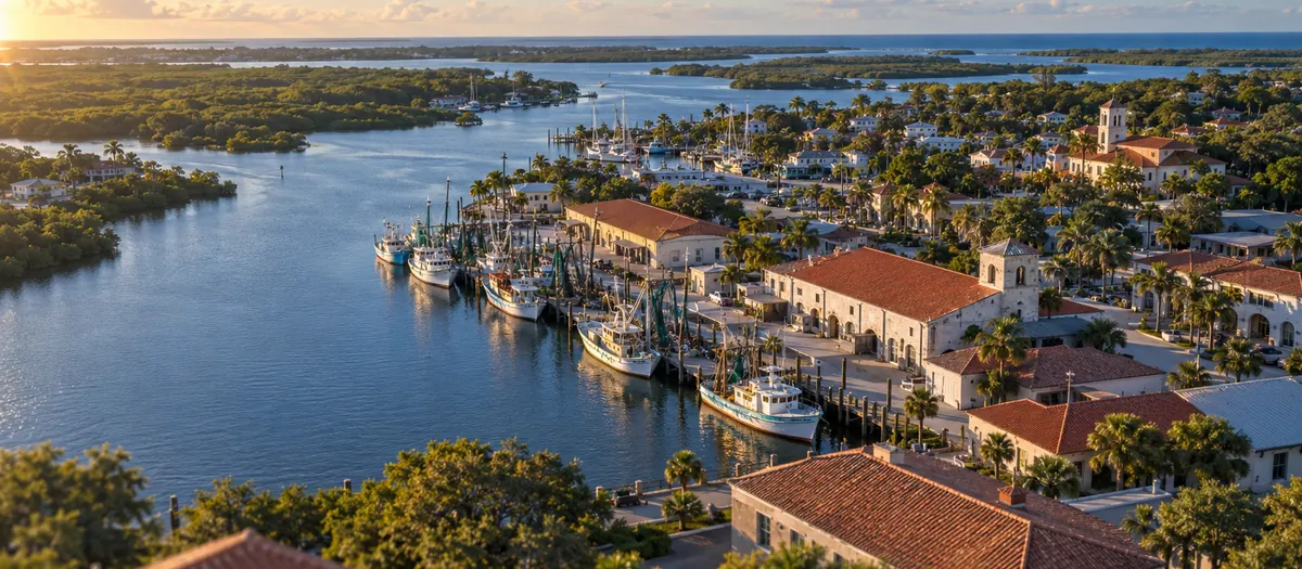Aerial view of Tarpon Springs, Florida
