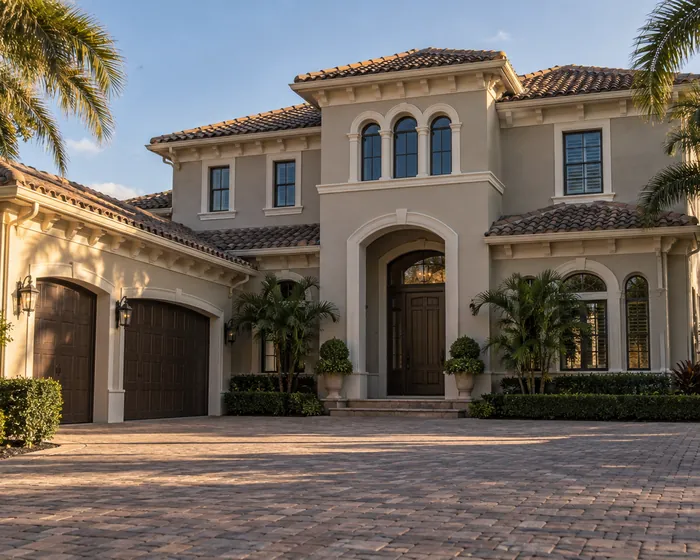 Painted coastal home elevation near the Gulf in Clearwater